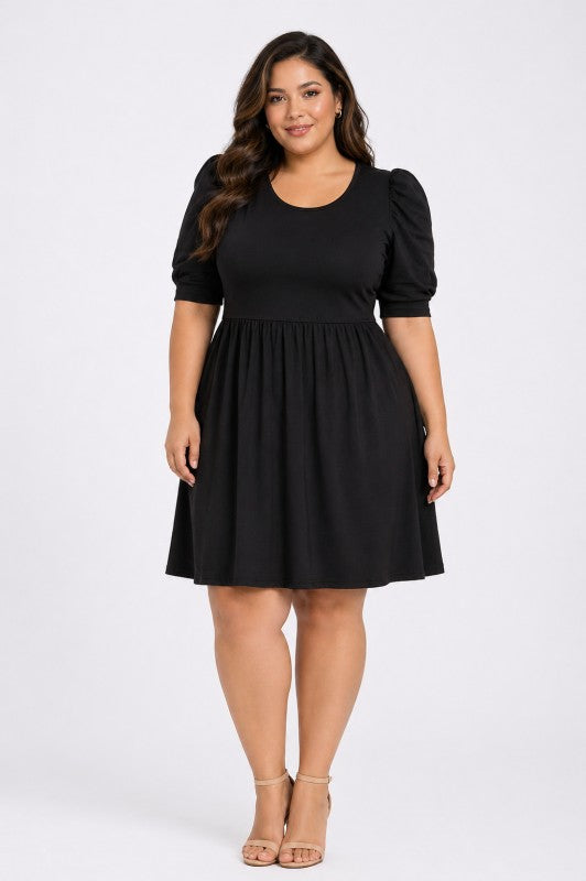 Robe noire Curvy chic